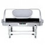 Bon Chef 16040CH Roman Elite 6 Qt. Rectangular Chrome Electric Chafer with Automatic Open / Close Lid and Glass Window Bon Chef 16040CH Roman Elite 6 Qt. Rectangular Chrome Electric Chafer with Automatic Open / Close Lid and Glass Window