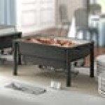 Acopa 8 Qt. Wrought Iron Pillar Electric Chafer with Stainless Steel Cover and Plastic Handle
