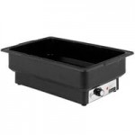 Acopa 8 Qt. Wrought Iron Pillar Electric Chafer with Stainless Steel Cover and Plastic Handle