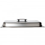 Acopa 8 Qt. Wrought Iron Pillar Electric Chafer with Stainless Steel Cover and Plastic Handle