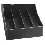 Choice Black 9-Section Countertop Coffee Condiment Organizer