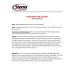 Sterno 72610 Red Small Stadium Insulated Food Carrier, 15 1/2