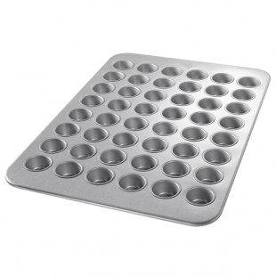 Chicago Metallic 45255 48 Cup 2.1 oz. Glazed Aluminized Steel Mini Muffin Pan - 17 7/8