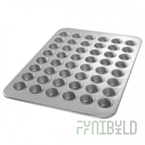 Chicago Metallic 45255 48 Cup 2.1 oz. Glazed Aluminized Steel Mini Muffin Pan - 17 7/8