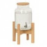 Cal-Mil Renew 3 Gallon Round Glass Beverage Dispenser with Ice Chamber and Faux Wood Base 23444-2-122 Cal-Mil Renew 3 Gallon Round Glass Beverage Dispenser with Ice Chamber and Faux Wood Base 23444-2-122