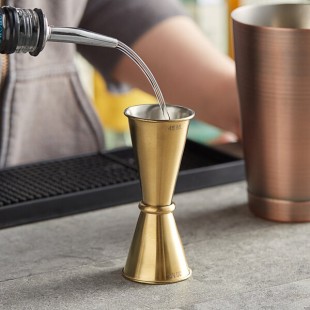 American Metalcraft JGG4 1 oz. & 1.5 oz. Gold Brushed Stainless Steel Japanese Style Jigger American Metalcraft JGG4 1 oz. & 1.5 oz. Gold Brushed Stainless Steel Japanese Style Jigger