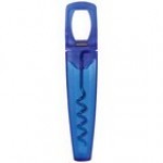 Franmara 3010-06 Traveler's Translucent Blue Customizable Plastic Corkscrew and Bottle Opener