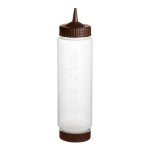 Vollrath Traex® 24 oz. Clear FIFO Squeeze Dispenser with Brown Single Tip Cap and Base Cap Vollrath Traex® 24 oz. Clear FIFO Squeeze Dispenser with Brown Single Tip Cap and Base Cap