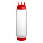 Vollrath Traex® 24 oz. Clear FIFO Squeeze Dispenser with Brown Single Tip Cap and Base Cap Vollrath Traex® 24 oz. Clear FIFO Squeeze Dispenser with Brown Single Tip Cap and Base Cap
