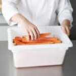 Rubbermaid® FG350400WHT White Polyethylene Food Storage Box - 18 Rubbermaid® FG350400WHT White Polyethylene Food Storage Box - 18