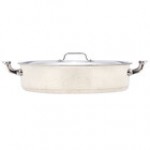 Bon Chef 60032TAUPE Cucina 9 Qt. Taupe Stainless Steel Induction Brazier Pot with Lid