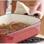 Valor 5.25 Qt. Merlot Enameled Cast Iron Roasting Pan / Casserole Dish - 13 1/2 Valor 5.25 Qt. Merlot Enameled Cast Iron Roasting Pan / Casserole Dish - 13 1/2