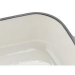 Valor 5.25 Qt. Merlot Enameled Cast Iron Roasting Pan / Casserole Dish - 13 1/2 Valor 5.25 Qt. Merlot Enameled Cast Iron Roasting Pan / Casserole Dish - 13 1/2