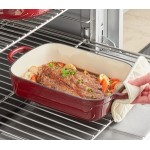 Valor 5.25 Qt. Merlot Enameled Cast Iron Roasting Pan / Casserole Dish - 13 1/2 Valor 5.25 Qt. Merlot Enameled Cast Iron Roasting Pan / Casserole Dish - 13 1/2