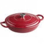 Valor 5.25 Qt. Merlot Enameled Cast Iron Roasting Pan / Casserole Dish - 13 1/2 Valor 5.25 Qt. Merlot Enameled Cast Iron Roasting Pan / Casserole Dish - 13 1/2