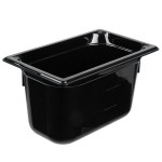 Vollrath 9046420 Super Pan® 1/4 Size Black High Heat Plastic Food Pan - 6