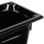 Vollrath 9046420 Super Pan® 1/4 Size Black High Heat Plastic Food Pan - 6