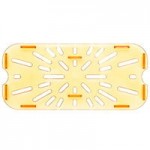 Carlisle 3086113 StorPlus 1/3 Size Amber High Heat Plastic Food Pan - 4