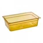 Carlisle 3086113 StorPlus 1/3 Size Amber High Heat Plastic Food Pan - 4