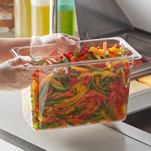 Vigor 1/3 Size Clear Polycarbonate Food Pan - 8 Vigor 1/3 Size Clear Polycarbonate Food Pan - 8