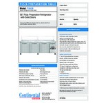 Continental Refrigerator PA93N 93 Continental Refrigerator PA93N 93