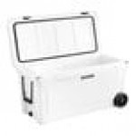 CaterGator CG100WHW White 110 Qt. Mobile Rotomolded Outdoor Cooler / Ice Chest