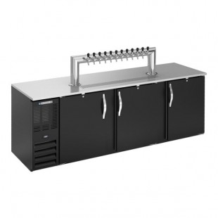 Beverage-Air DD94HC-B-12T 12 Tap Kegerator Beer Dispenser - Black, (5) 1/2 Keg Capacity