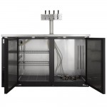 Avantco UDD-2-HC Four Tap Kegerator Beer Dispenser - Black, (2) 1/2 Keg Capacity Avantco UDD-2-HC Four Tap Kegerator Beer Dispenser - Black, (2) 1/2 Keg Capacity