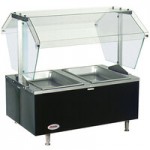 Eagle Group CDHT3 Deluxe Service Mates Three Pan Open Well Tabletop Hot Food Buffet Table with Enclosed Base - 240V, 1 Phase
