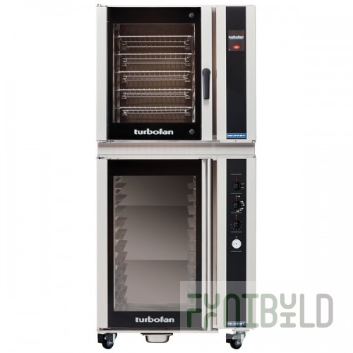Moffat E35T6/P85M12 Turbofan Full Size Electric Touch Screen Convection Oven with Steam Injection and 12 Tray Holding Cabinet / Proofer - 208V, 3 Phase