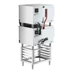 Cooking Performance Group COF-T4-M Double Stacked Electric Thermostatic 4 Tray Full Size Convection Oven with Moisture Injection and Stand - 208-240V Cooking Performance Group COF-T4-M Double Stacked Electric Thermostatic 4 Tray Full Size Convection Oven with Moisture Injection and Stand - 208-240V