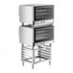 Cooking Performance Group COF-T4-M Double Stacked Electric Thermostatic 4 Tray Full Size Convection Oven with Moisture Injection and Stand - 208-240V Cooking Performance Group COF-T4-M Double Stacked Electric Thermostatic 4 Tray Full Size Convection Oven with Moisture Injection and Stand - 208-240V