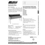 Eagle Group 2172-4-18-16/4 Four Compartment Stainless Steel Commercial Sink with Two Drainboards - 108 1/4 Eagle Group 2172-4-18-16/4 Four Compartment Stainless Steel Commercial Sink with Two Drainboards - 108 1/4
