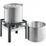 Backyard Pro 100 Qt. Aluminum Outdoor Seafood Boiler / Steamer Kit - 110000 BTU Backyard Pro 100 Qt. Aluminum Outdoor Seafood Boiler / Steamer Kit - 110000 BTU