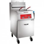 Vulcan 1TR65AF-1 PowerFry3 Natural Gas 65-70 lb. Floor Fryer with Solid State Analog Controls and KleenScreen Filtration System - 80,000 BTU Vulcan 1TR65AF-1 PowerFry3 Natural Gas 65-70 lb. Floor Fryer with Solid State Analog Controls and KleenScreen Filtration System - 80,000 BTU