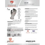 Armor Guys Kyorene 00-200-L Gray 15 Gauge A2 Graphene Gloves with Black HCT Microfoam Nitrile Palm Coating - Large Armor Guys Kyorene 00-200-L Gray 15 Gauge A2 Graphene Gloves with Black HCT Microfoam Nitrile Palm Coating - Large