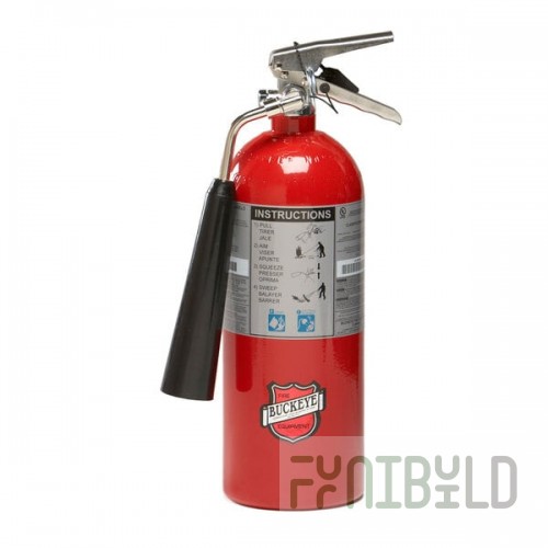 Buckeye 5 lb. Carbon Dioxide BC Fire Extinguisher - Rechargeable - UL Rating 5-B:C