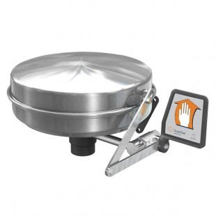 Guardian Equipment G1750BC Wall Mounted Eye and Face Wash Station with Stainless Steel Bowl and Cover