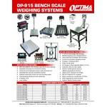 Optima Weighing Systems OP-915BW-18-24-500 500 lb. Portable Bench Scale with 18 Optima Weighing Systems OP-915BW-18-24-500 500 lb. Portable Bench Scale with 18