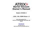 Atrix ATI55H-3 55 Gallon Barrel Vacuum with HEPA Filtration and Tool Kit - 120V, 500W Atrix ATI55H-3 55 Gallon Barrel Vacuum with HEPA Filtration and Tool Kit - 120V, 500W