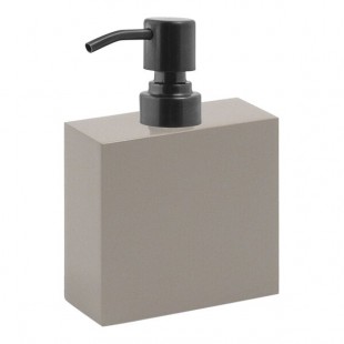 room360 New York 11 oz. Stone Soap Dispenser with Matte Black Pump Top - 6/Case