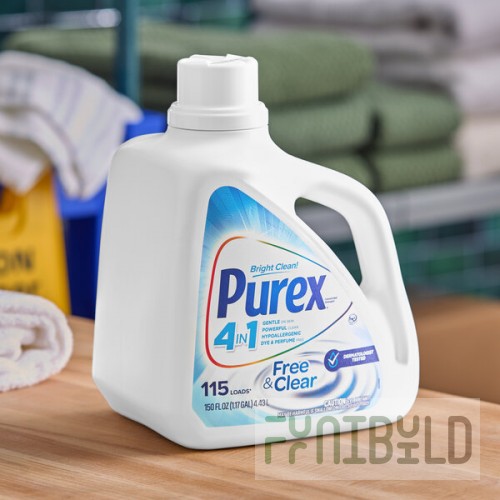 Purex Free & Clear 150 oz. Liquid Laundry Detergent - 4/Case