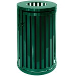Ex-Cell Kaiser SCTP-40 HGR Streetscape Hunter Green Gloss 45 Gallon Round Outdoor Trash Can Ex-Cell Kaiser SCTP-40 HGR Streetscape Hunter Green Gloss 45 Gallon Round Outdoor Trash Can