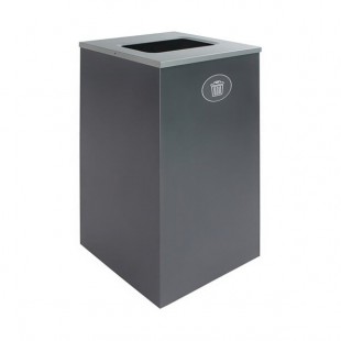 Busch Systems Spectrum 101138 24 Gallon Gray Powder-Coated Steel Decorative Waste Receptacle Busch Systems Spectrum 101138 24 Gallon Gray Powder-Coated Steel Decorative Waste Receptacle