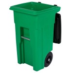 Toter ONA32-58235 Organics 32 Gallon Lime Green Rectangular Rotational Molded Rollout Cart with Lid Toter ONA32-58235 Organics 32 Gallon Lime Green Rectangular Rotational Molded Rollout Cart with Lid