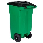 Toter ONA32-58235 Organics 32 Gallon Lime Green Rectangular Rotational Molded Rollout Cart with Lid Toter ONA32-58235 Organics 32 Gallon Lime Green Rectangular Rotational Molded Rollout Cart with Lid