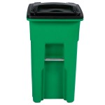 Toter ONA32-58235 Organics 32 Gallon Lime Green Rectangular Rotational Molded Rollout Cart with Lid Toter ONA32-58235 Organics 32 Gallon Lime Green Rectangular Rotational Molded Rollout Cart with Lid