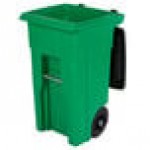 Toter ONA32-58235 Organics 32 Gallon Lime Green Rectangular Rotational Molded Rollout Cart with Lid Toter ONA32-58235 Organics 32 Gallon Lime Green Rectangular Rotational Molded Rollout Cart with Lid