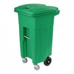 Toter ONA32-58235 Organics 32 Gallon Lime Green Rectangular Rotational Molded Rollout Cart with Lid Toter ONA32-58235 Organics 32 Gallon Lime Green Rectangular Rotational Molded Rollout Cart with Lid