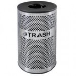 Ex-Cell Kaiser VCC-33 PERF SS Venue Collection 33 Gallon Perforated Stainless Steel Round Compost Bin Ex-Cell Kaiser VCC-33 PERF SS Venue Collection 33 Gallon Perforated Stainless Steel Round Compost Bin